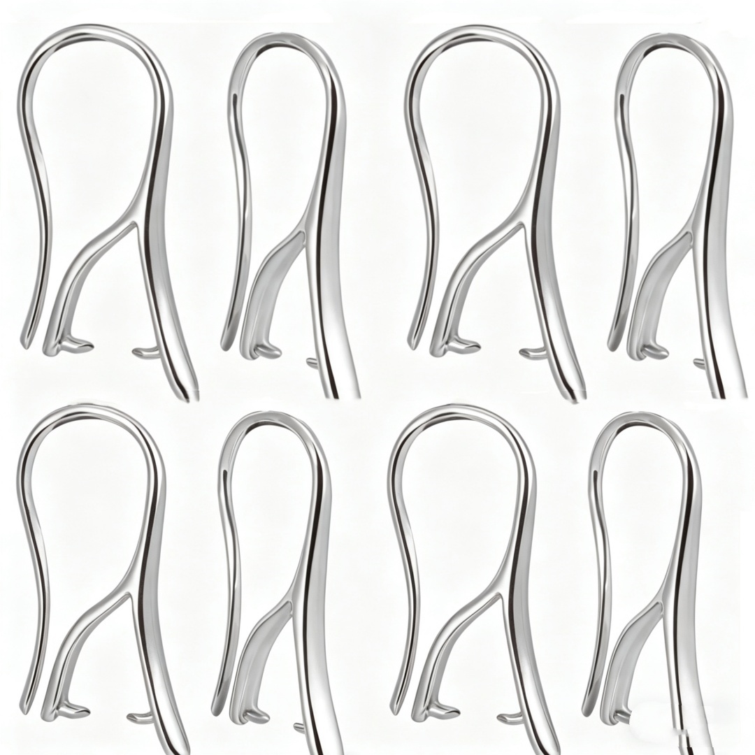 Drop Earrings - 10/30Pcs White with Pinch Bails Golden