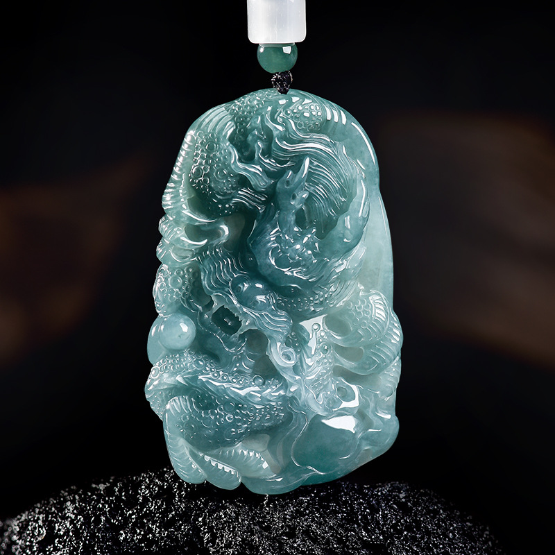 Jewelry & Watches Sp Z Oo Ul Frezerów 3 - Natural Burmese Jadeite Dragon Pendant Necklace