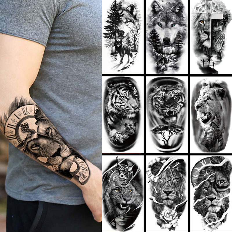 Wolf Jewelry & Watches Tampa - Waterproof Temporary Tattoo Sticker Forest Big