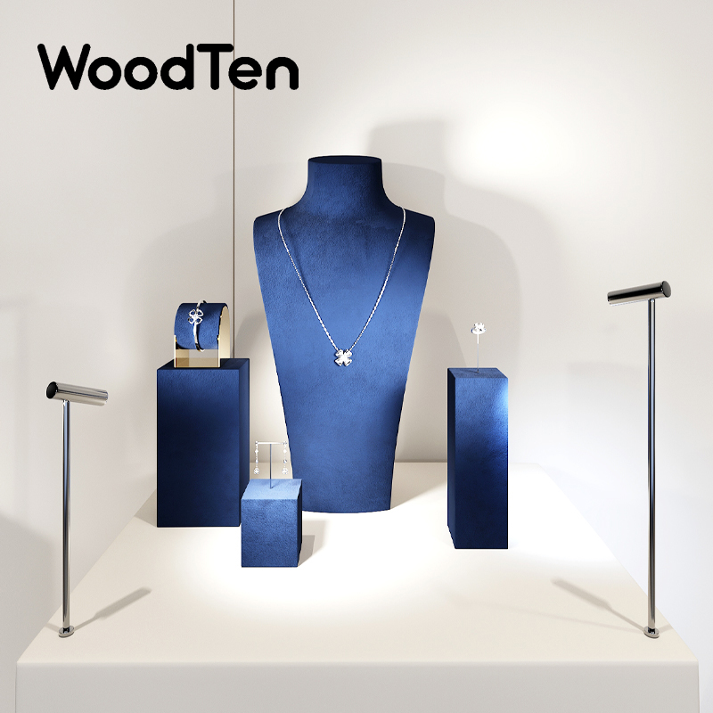 Jewelry Shop Watches - WoodTen Premium Blue Jewelry Display Stand