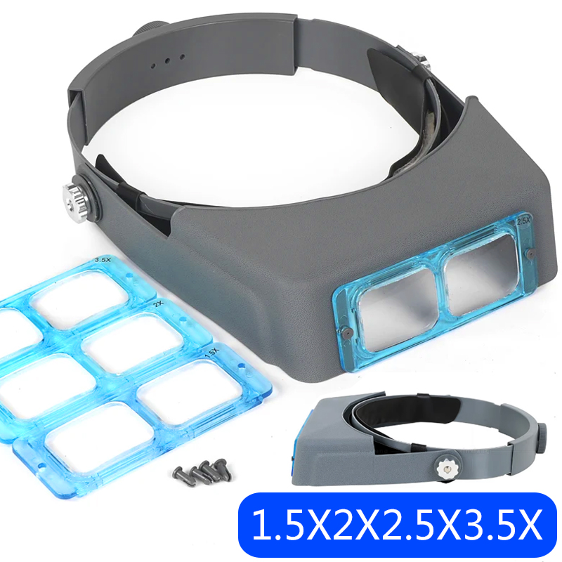 Jewelry Eyewear Watches & Accessories - 1.5X2X2.5X3.5X Professional Head Wearing Magnifier Optivisor