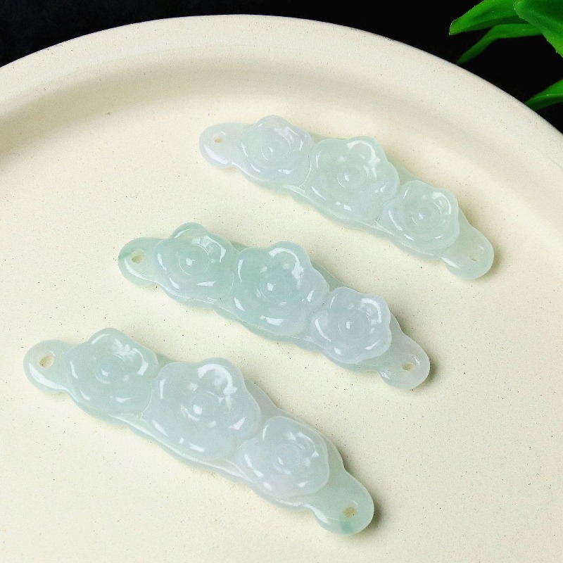 Jewelry & Watches Sp Z Oo Ul Frezerów 3 - 1pc Natural Jadeite Emerald Flower Hand