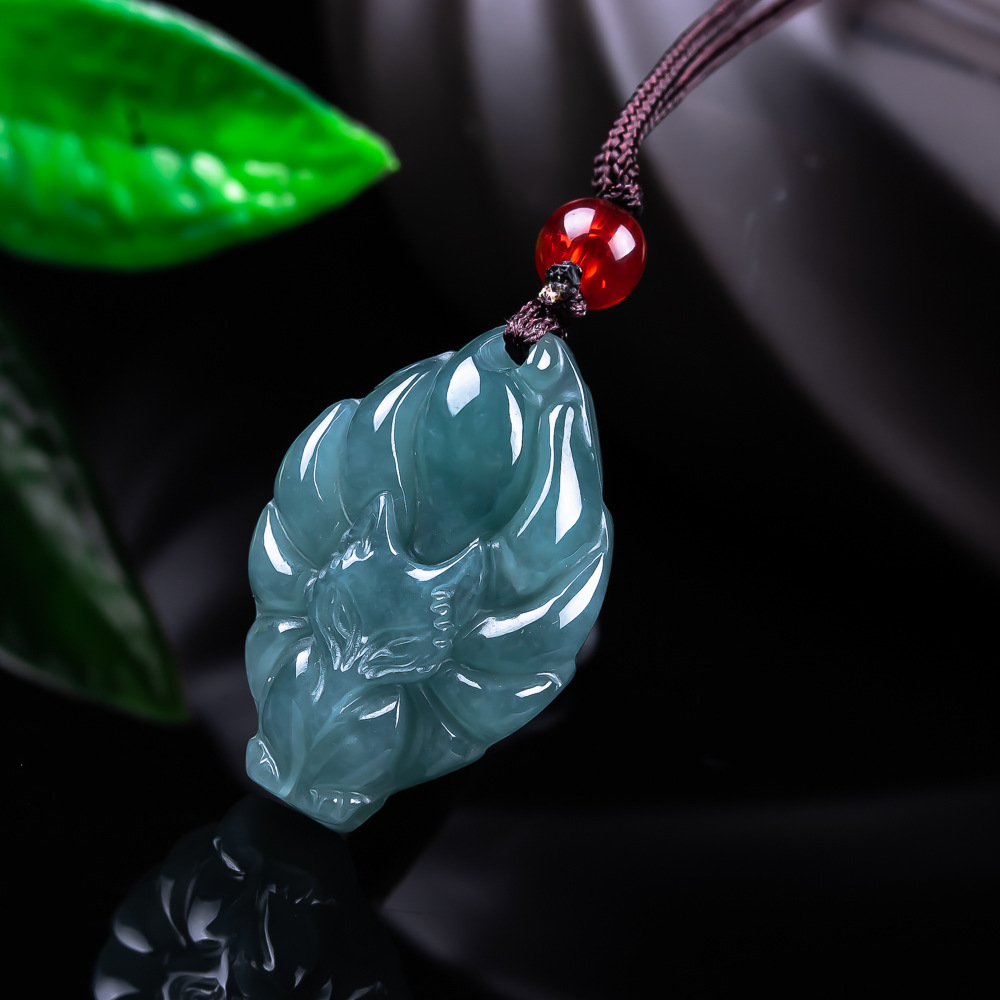 Jewelry & Watches Sp Z Oo Ul Frezerów 3 - Natural Burmese Jadeite Fox Pendant Necklace