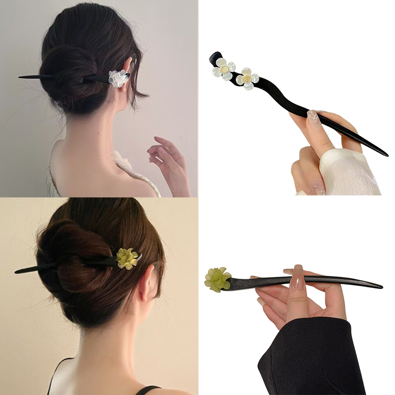Shop Jewelry & Watches Near Me - Vintage Chinese Style Wooden Flower Hair