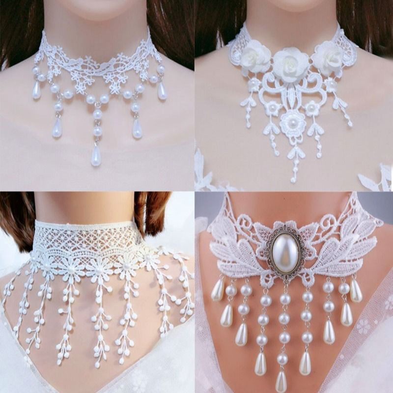 Crystal Choker Necklace - 1pc Vintag Classic Gothic Tattoo Lace