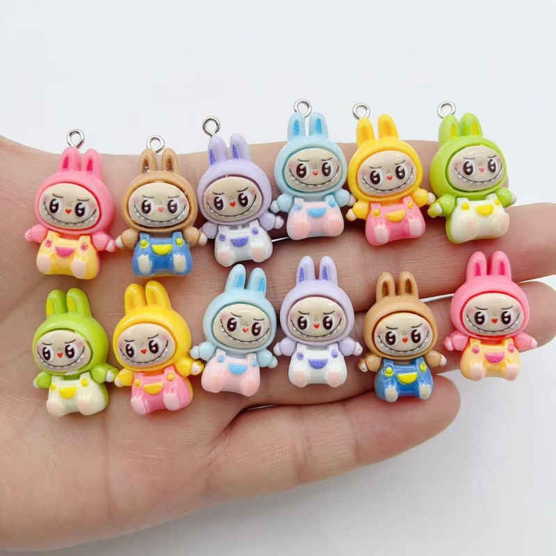 Drop Earrings - 10Pcs Kawaii Rabbit Strawberry House Resin