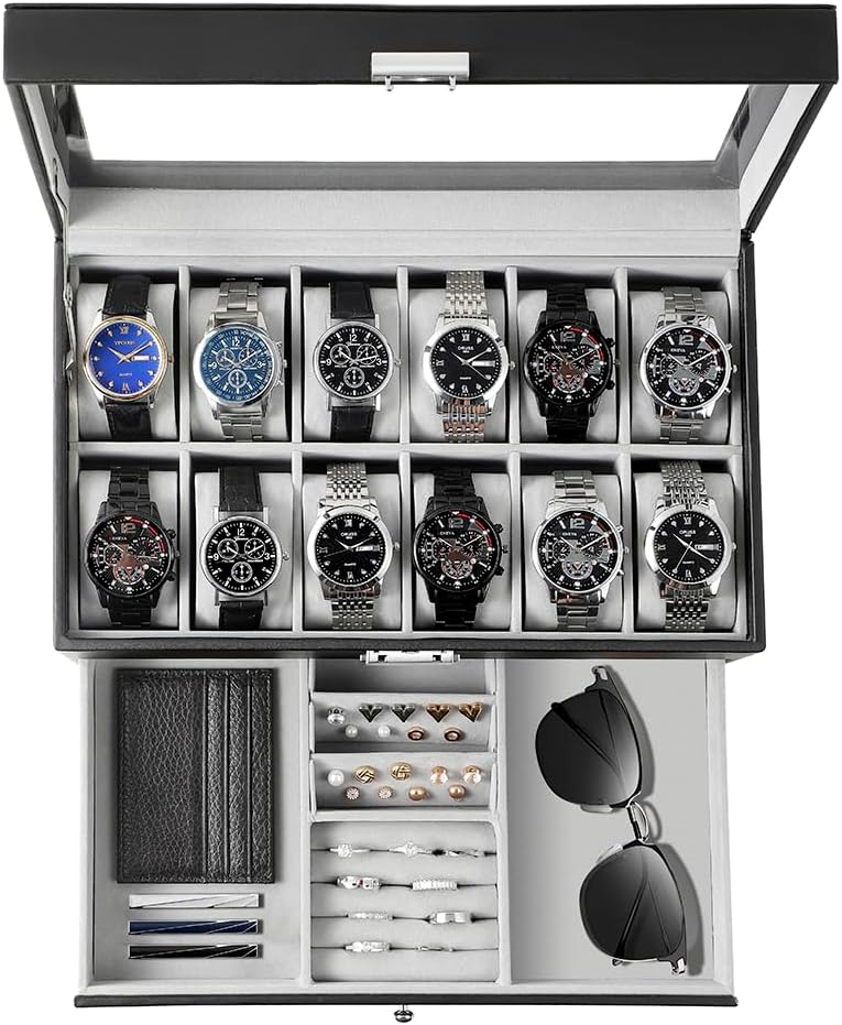 Jewelry Watches & Accessories - Watch Box Organizer for Men Gift,