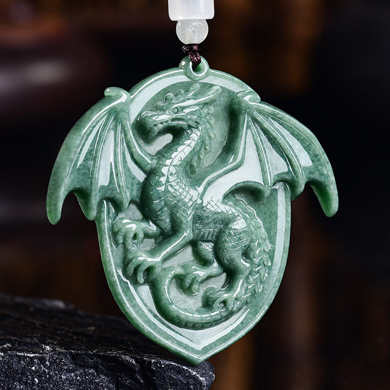 Jewelry & Watches Sp Z Oo Ul Frezerów 3 - Natural Burmese Jadeite Dragon Pendant Necklace