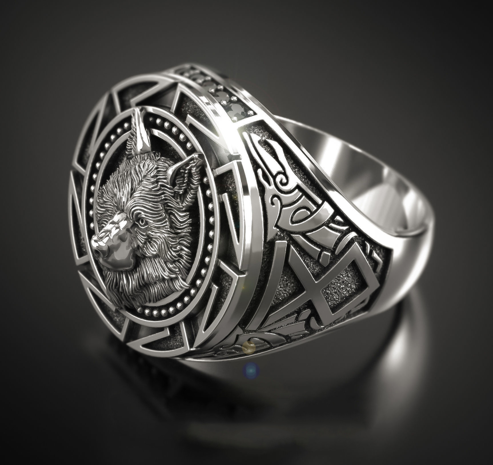 Wolf Jewelry & Watches Tampa - 925 Sterling Silver Vintage Wolf Totem