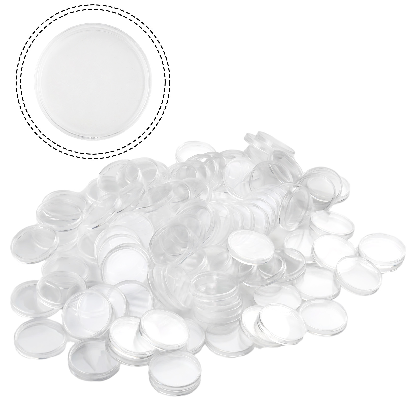 100 Clear Plastic Coin Capsule - Collectors Coins Jewelry & Watches Of Smithtown Photos review and price