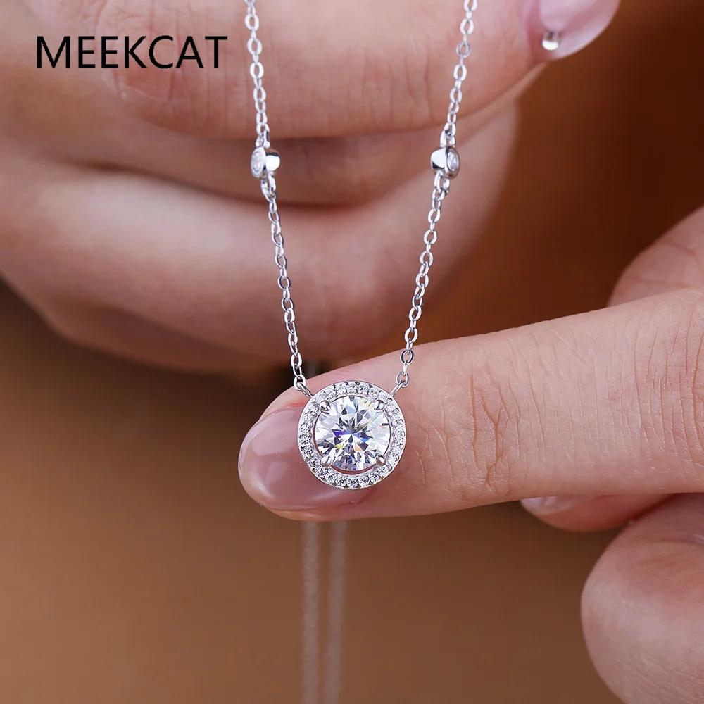 1/2/3CT Moissanite Necklaces f - Crystal Choker Necklace review and price
