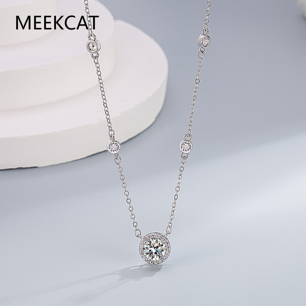 1/2/3CT Moissanite Necklaces f - Crystal Choker Necklace review and price
