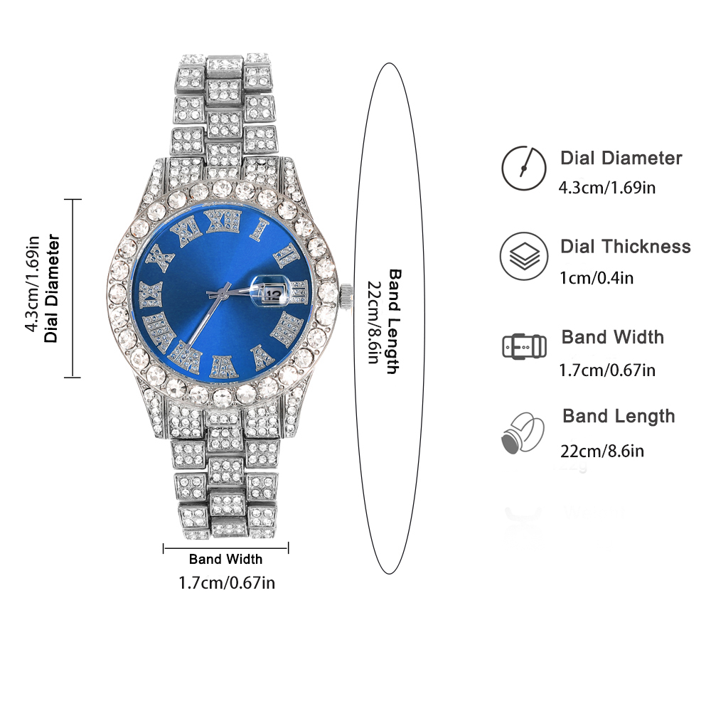 3pcs Hip-hop Watch Jewelry Set - Jewelry Like Watches review and price