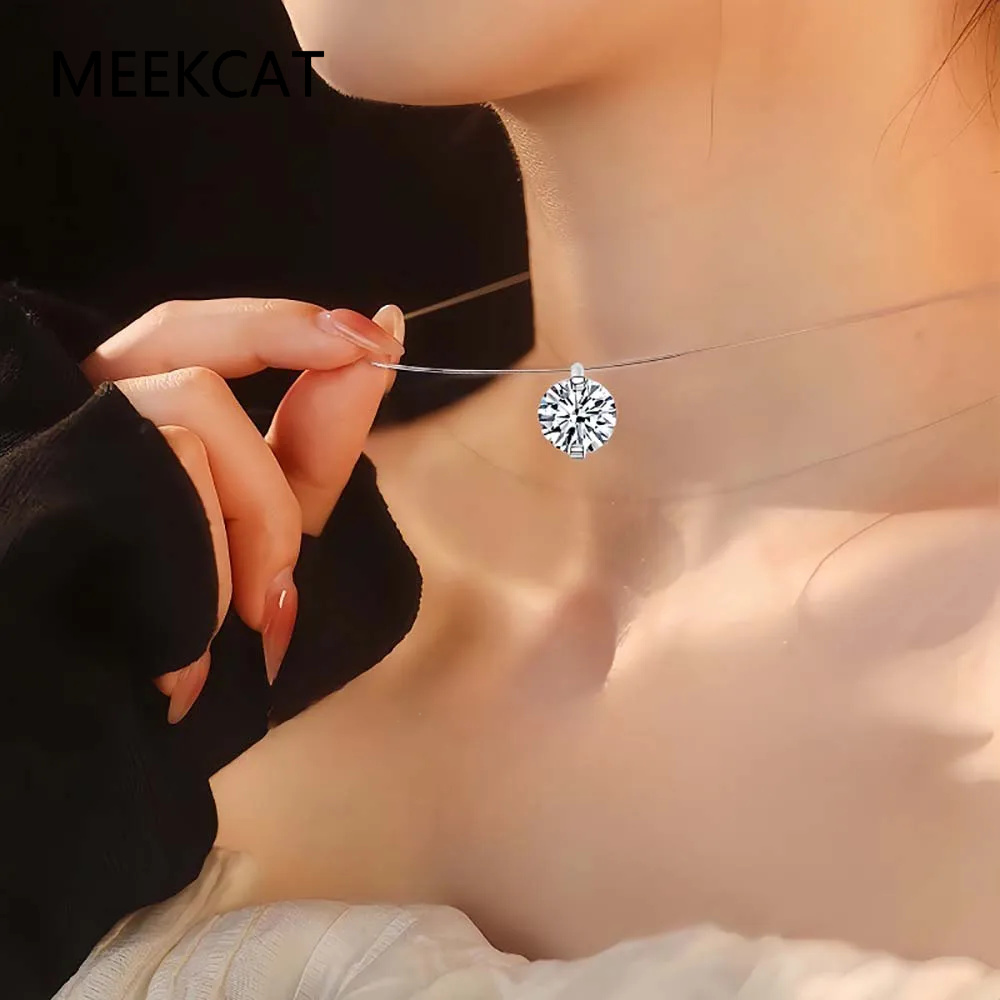 0.5-5CT Moissanite Pendant Nec - Crystal Choker Necklace review and price