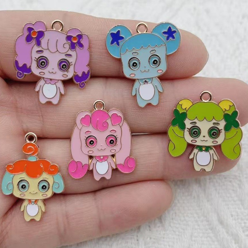 10pcs Cartoon Cute Drip Oil Al - Drop Earrings review and price