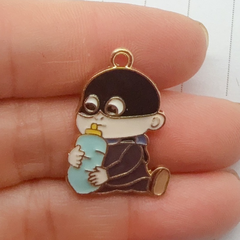 10pcs alloy drip oil cartoon p - Drop Earrings review and price