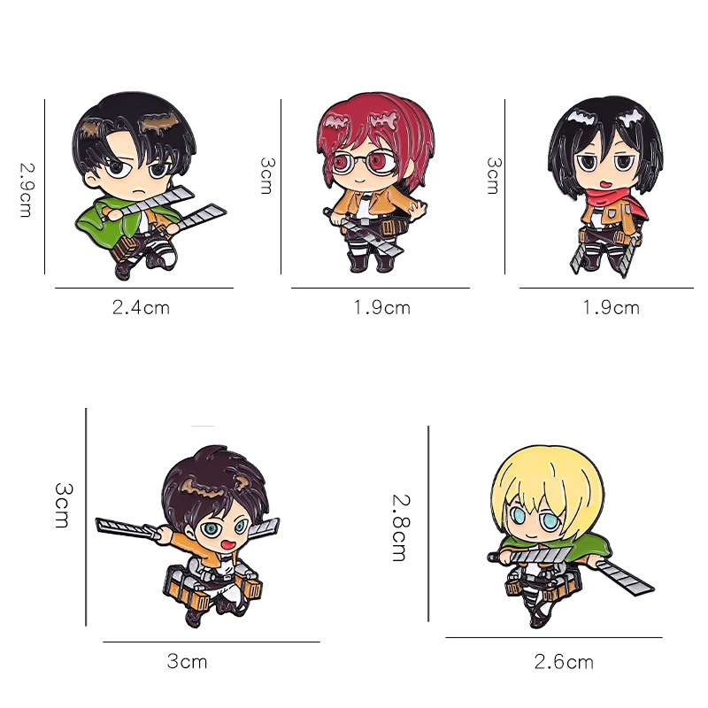 Eren Chibi Enamel Pins Custom  - Levi Jewelry & Watches Inc review and price