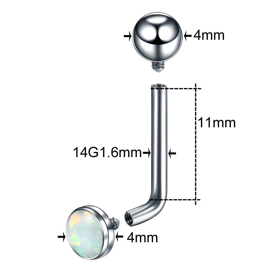 1PC G23 Titanium Opal Crystal  - Christina Jewelry & Watches Marguerite Ørestik Forgyldt Sølv review and price