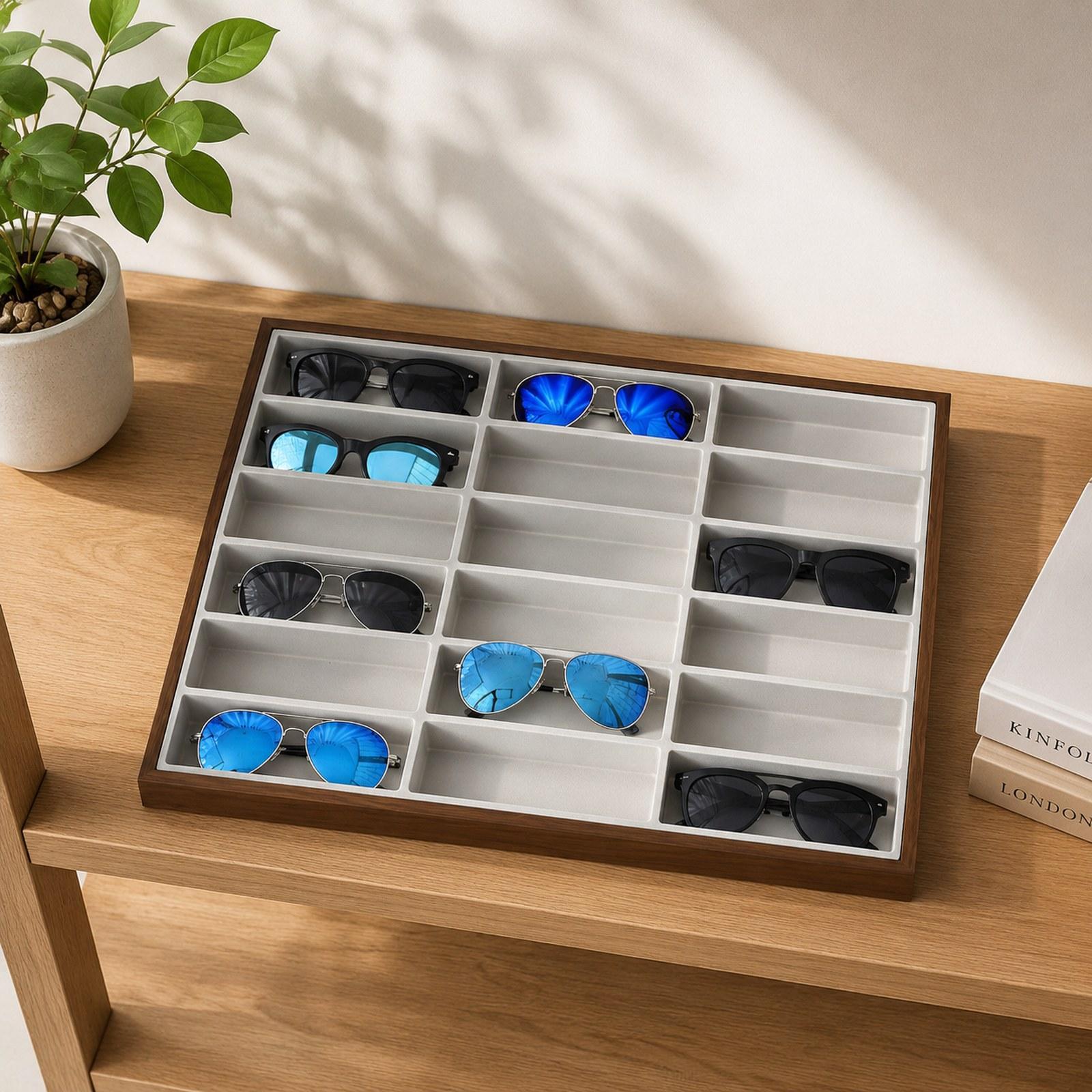 Eyeglass Organizer Box 18 Comp - Jewelry Eyewear Watches & Accessories review and price