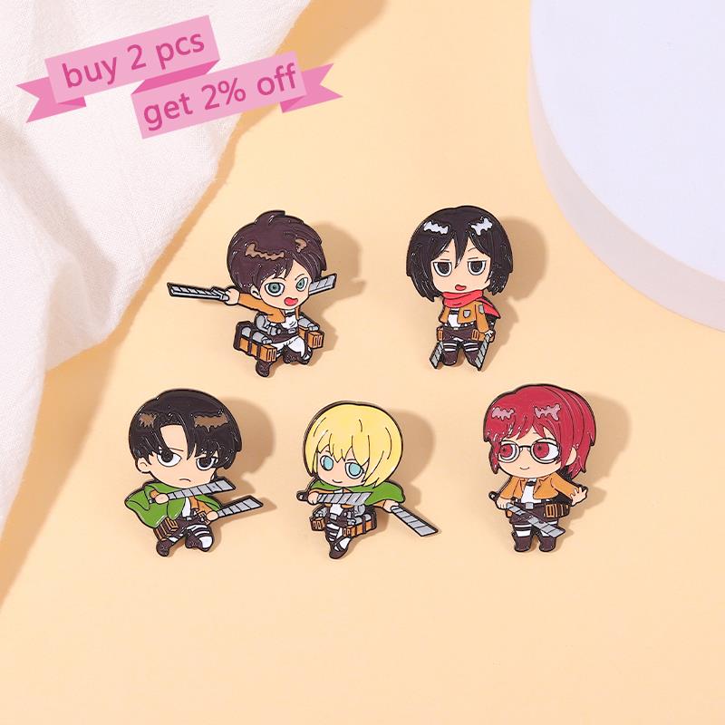 Attack on Titan Chibi Enamel P - Levi Jewelry & Watches Inc review and price