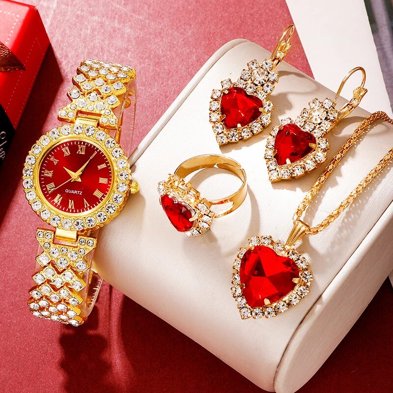 Golden Luxury Watch Women Ring - Jewelry Like Watches review and price