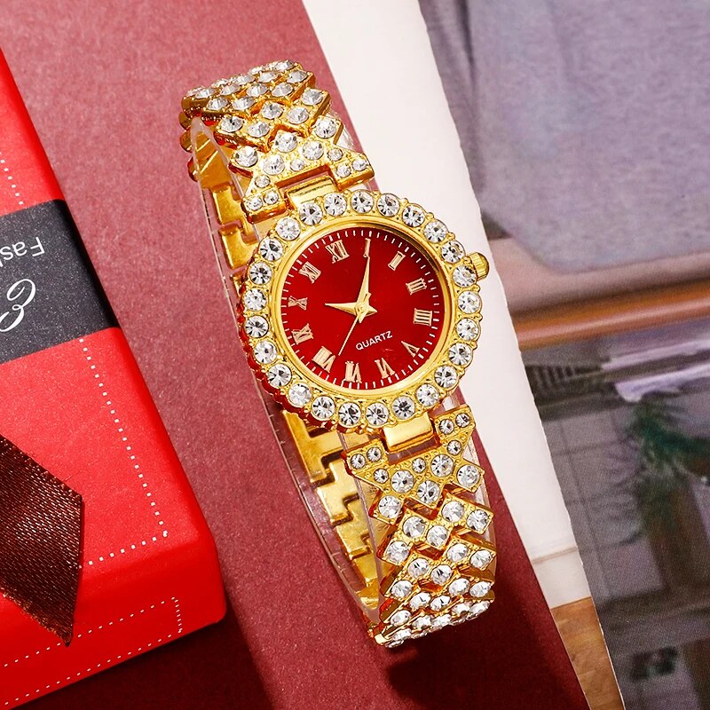 Golden Luxury Watch Women Ring - Jewelry Like Watches review and price