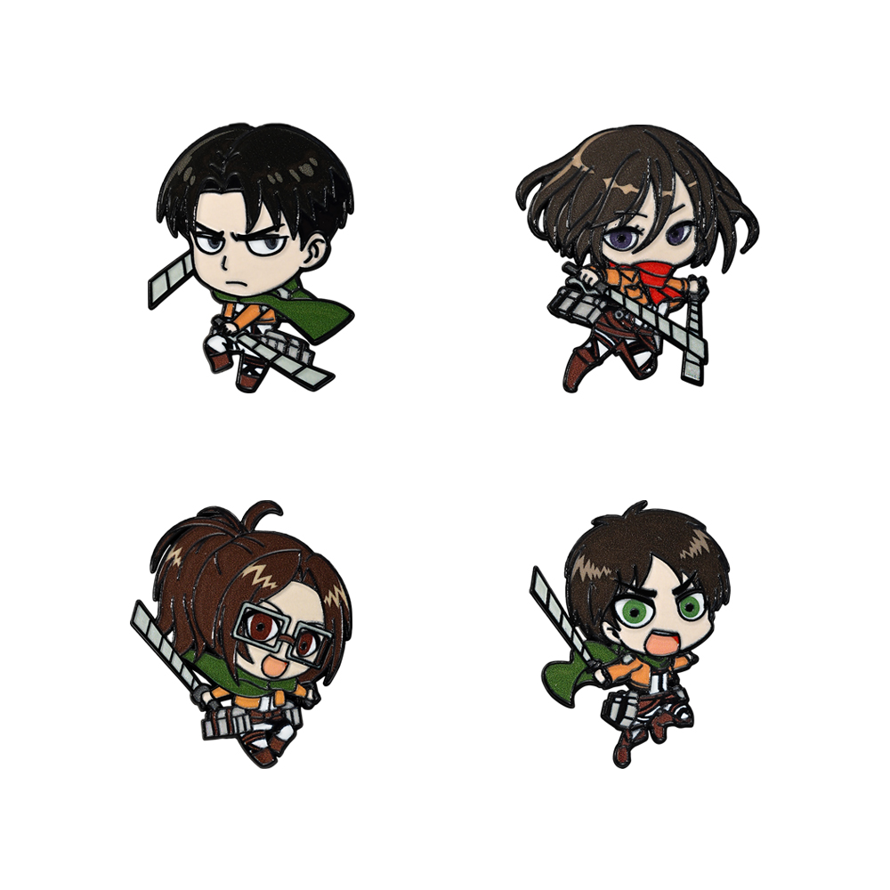 4pcs Survey Corps Enamel Pin S - Levi Jewelry & Watches Inc review and price