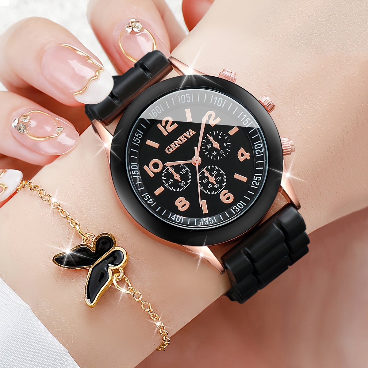 6PCS/Set Women's Watch Casual  - Jewelry Like Watches review and price