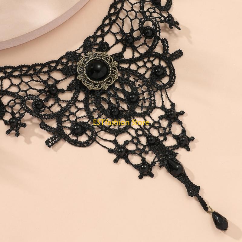 Y5GC Lace Choker Necklace Goth - Crystal Choker Necklace review and price