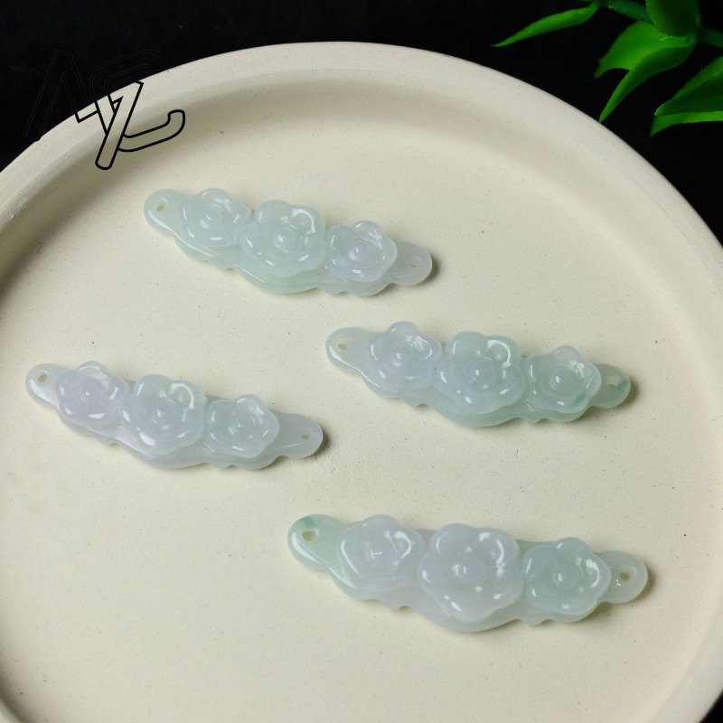 1pc Natural Jadeite Emerald Fl - Jewelry & Watches Sp Z Oo Ul Frezerów 3 review and price