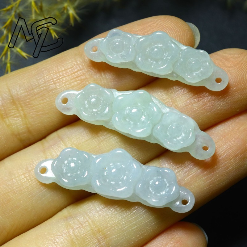 1pc Natural Jadeite Emerald Fl - Jewelry & Watches Sp Z Oo Ul Frezerów 3 review and price