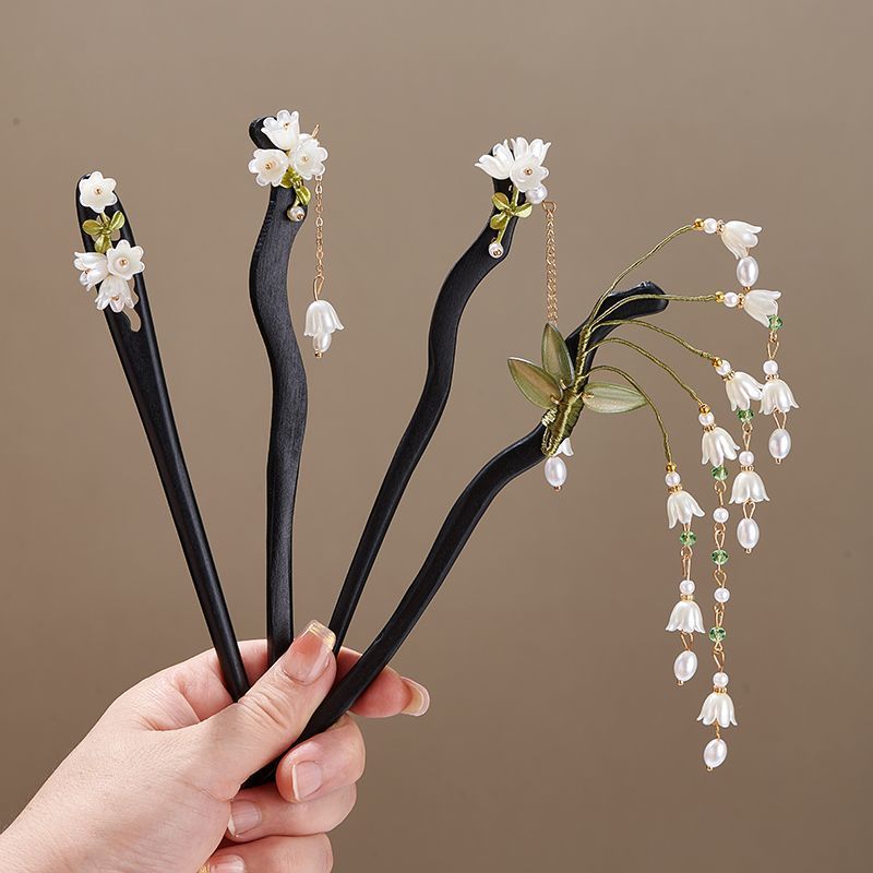 Wooden Flower Hairpin Vintage  - Shop Jewelry & Watches Near Me review and price