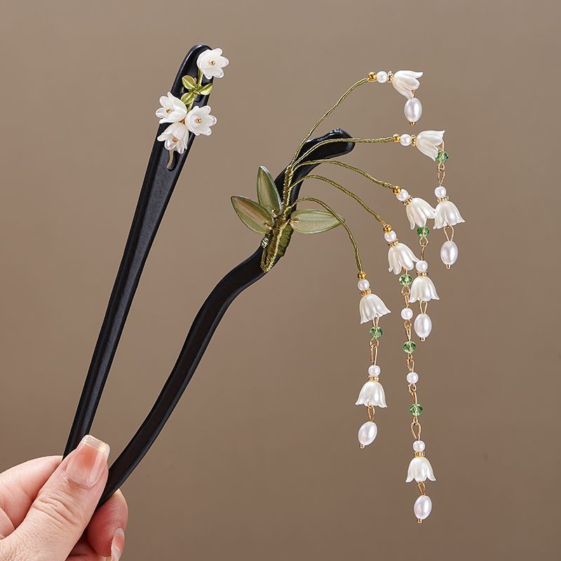 Wooden Flower Hairpin Vintage  - Shop Jewelry & Watches Near Me review and price