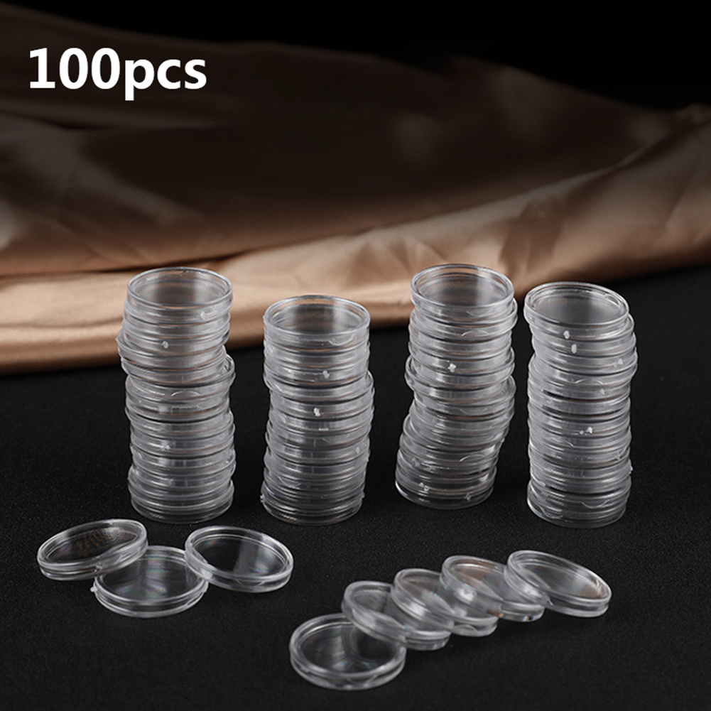100pcs Transparent Plastic Sma - Collectors Coins Jewelry & Watches Of Smithtown Photos review and price