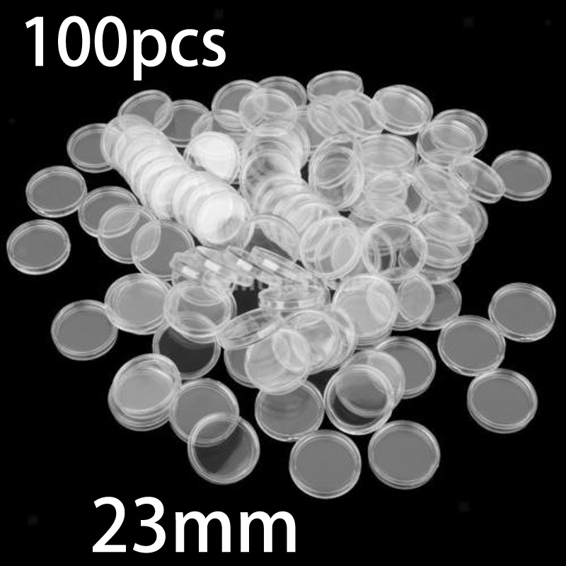 100 Pieces 23mm Clear Round Pl - Collectors Coins Jewelry & Watches Of Smithtown Photos review and price