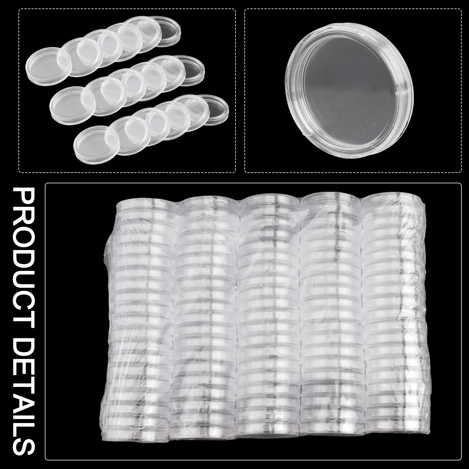 100 Pieces 23mm Clear Round Pl - Collectors Coins Jewelry & Watches Of Smithtown Photos review and price