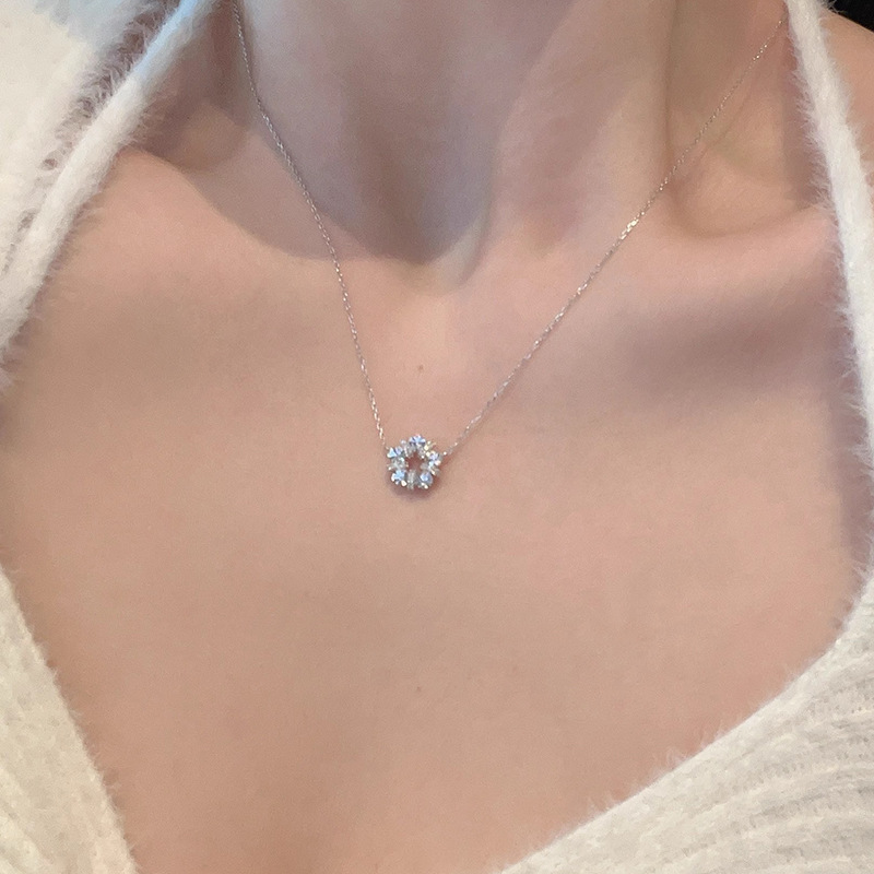 925 Sterling Silver Exquisite  - Crystal Choker Necklace review and price