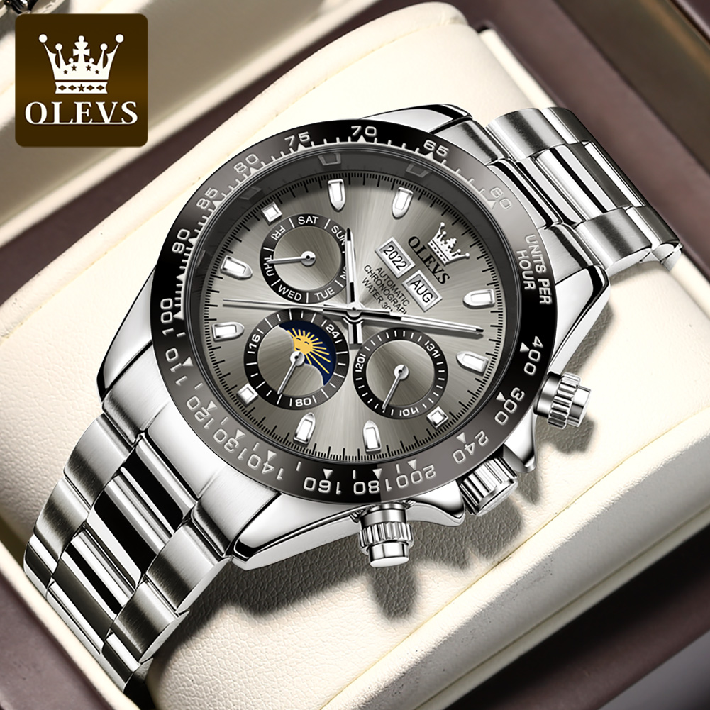 OLEVS 6654 Luxury Mens Watch C - Seiko Watch 5 Sports review and price