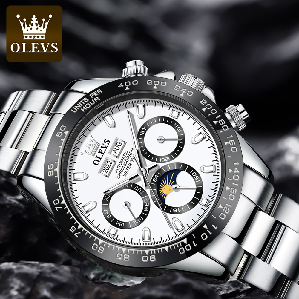 OLEVS 6654 Luxury Mens Watch C - Seiko Watch 5 Sports review and price