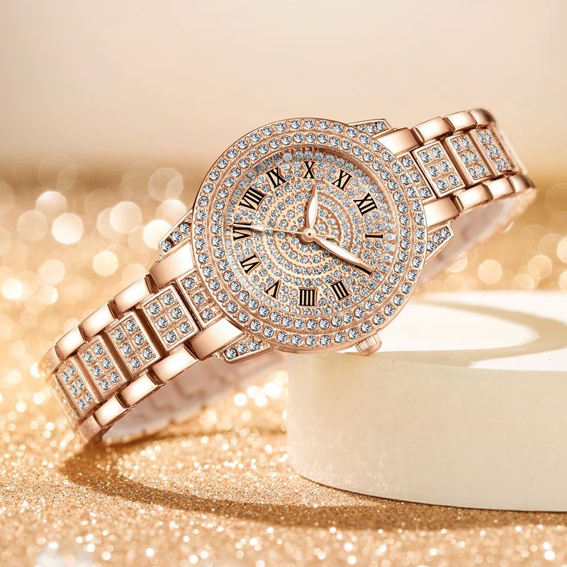 Diamond Roman Pattern Women Qu - Jewelry Watches For Kids review and price