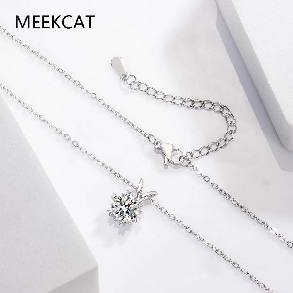 Moissanite Halo Necklace for W - Crystal Choker Necklace review and price