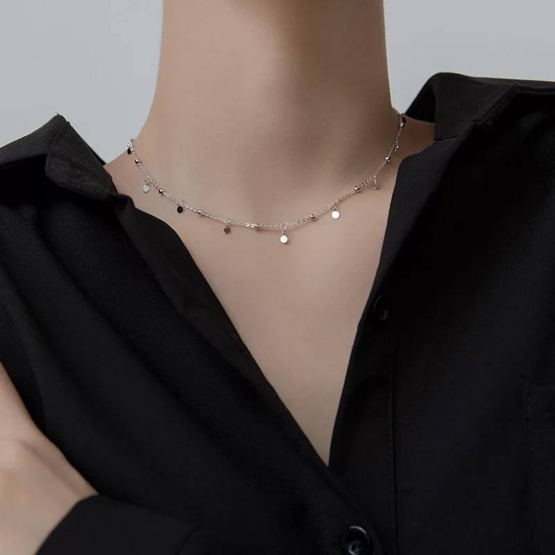 925 Sterling Silver Delicate J - Crystal Choker Necklace review and price