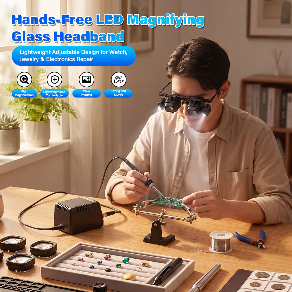 Portable 2X-24X Headband Magni - Jewelry Eyewear Watches & Accessories review and price