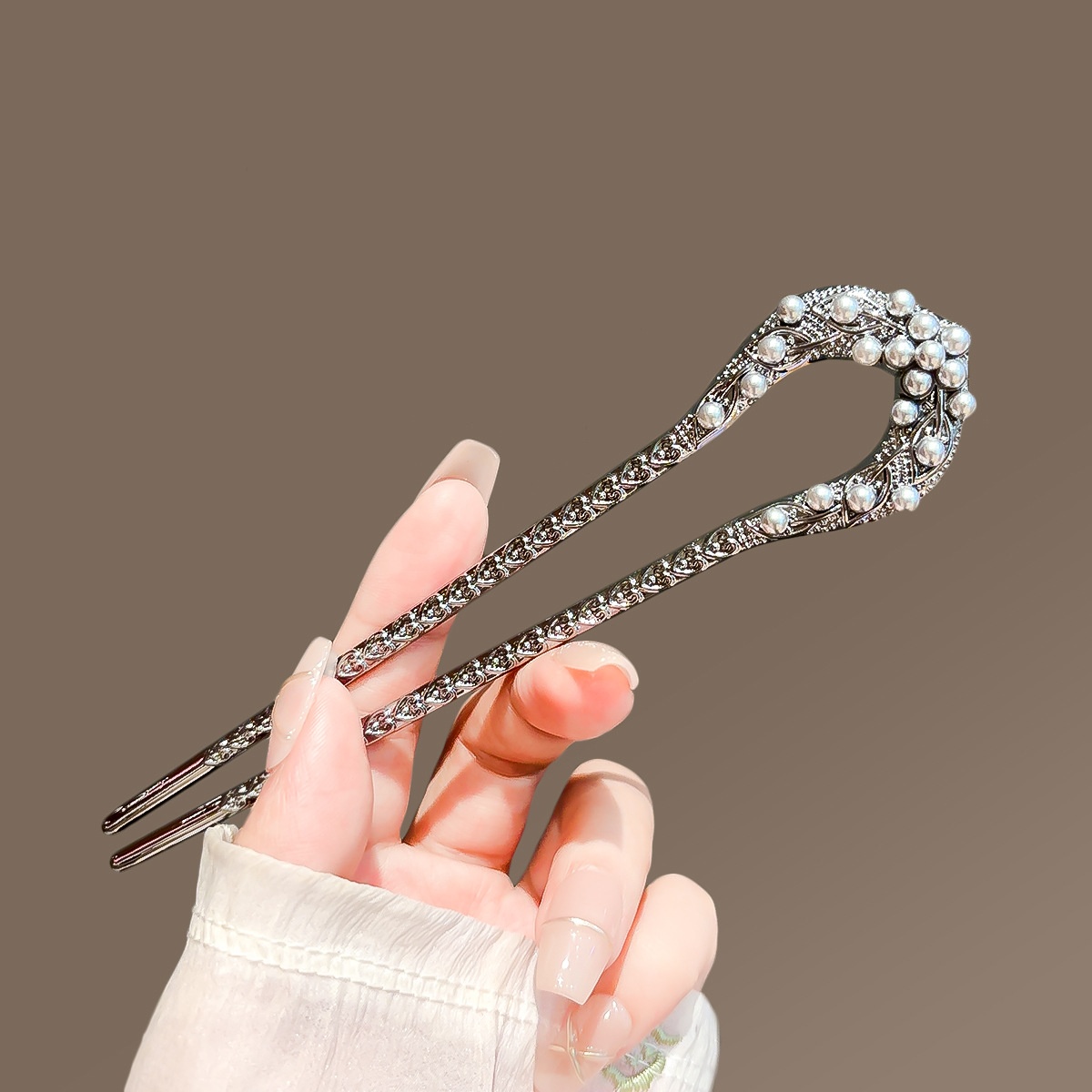 New Pearl U Shaped Hairpin For - Shop Jewelry & Watches Near Me review and price