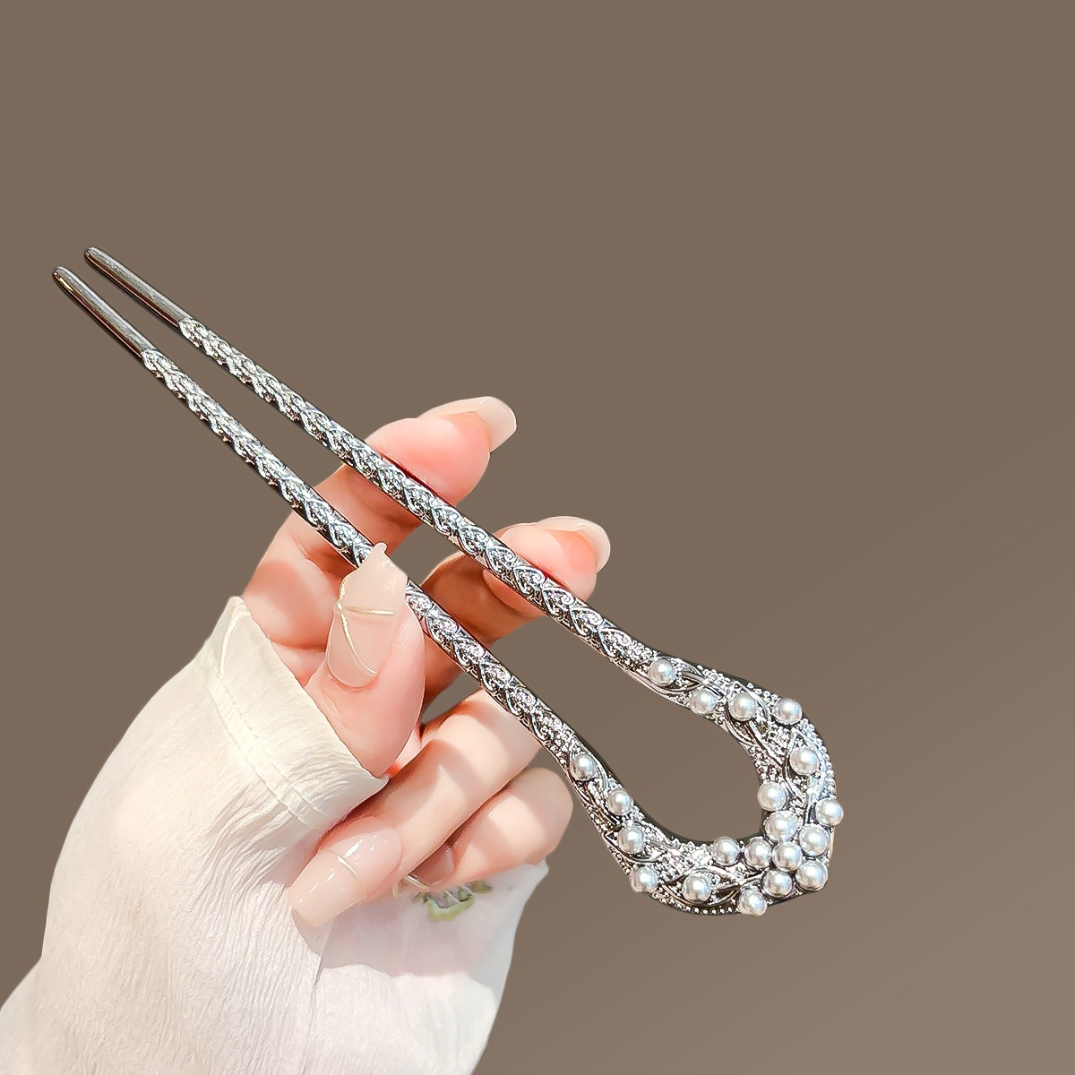 New Pearl U Shaped Hairpin For - Shop Jewelry & Watches Near Me review and price