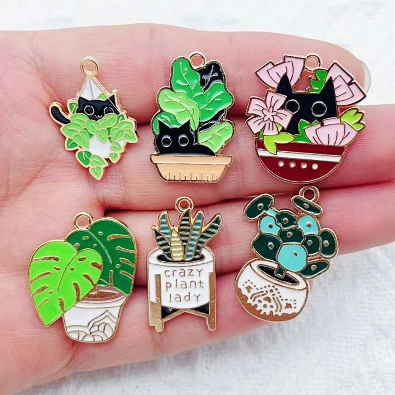 10pcs Cactus Plant Oil Drop Al - Drop Earrings review and price