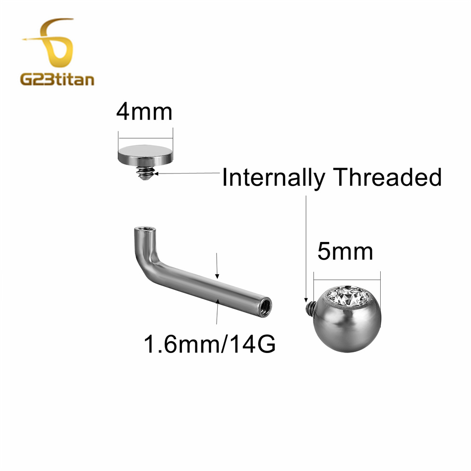 1PC Titanium Pussy Piercing Ch - Christina Jewelry & Watches Marguerite Ørestik Forgyldt Sølv review and price