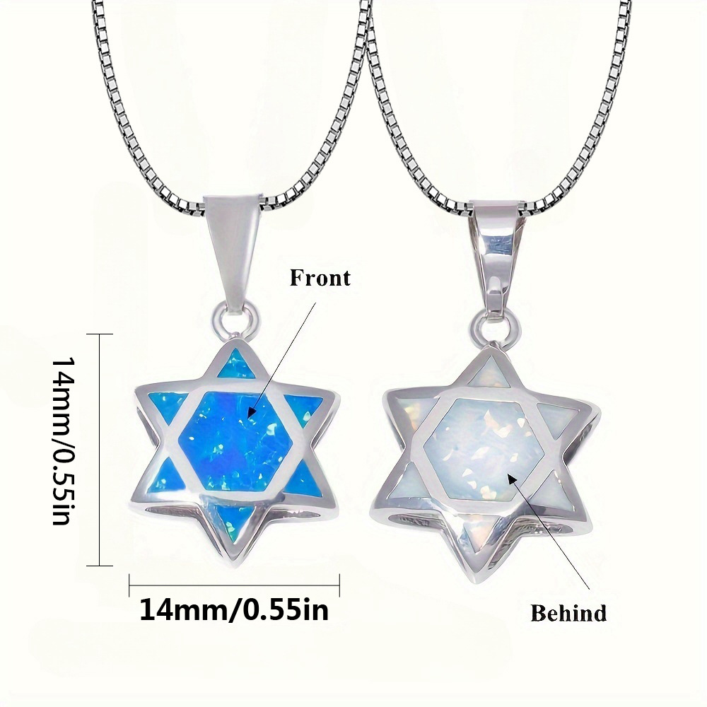 Star of David Opal Pendant Nec - Jewelry & Watches Sp Z Oo Ul Frezerów 3 review and price