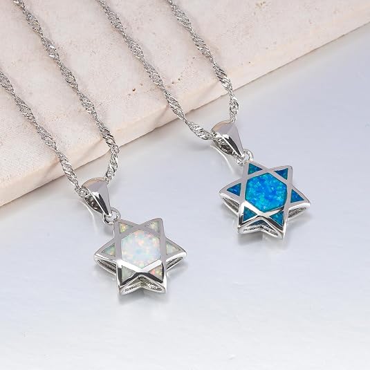Star of David Opal Pendant Nec - Jewelry & Watches Sp Z Oo Ul Frezerów 3 review and price