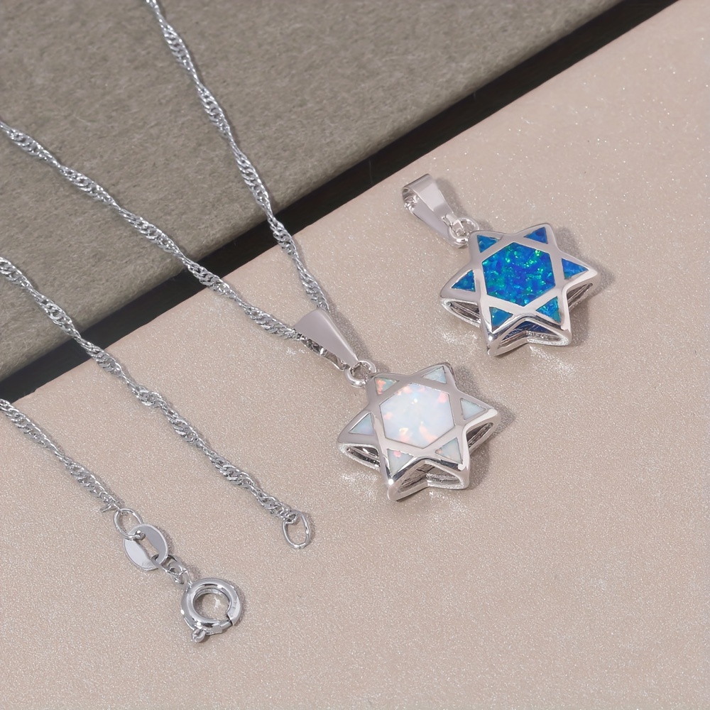 Star of David Opal Pendant Nec - Jewelry & Watches Sp Z Oo Ul Frezerów 3 review and price